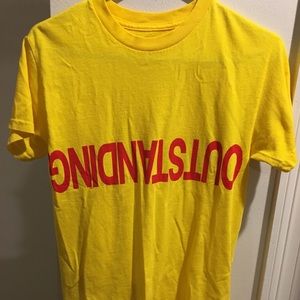 urban outfitters ‘outstanding’ yellow shirt